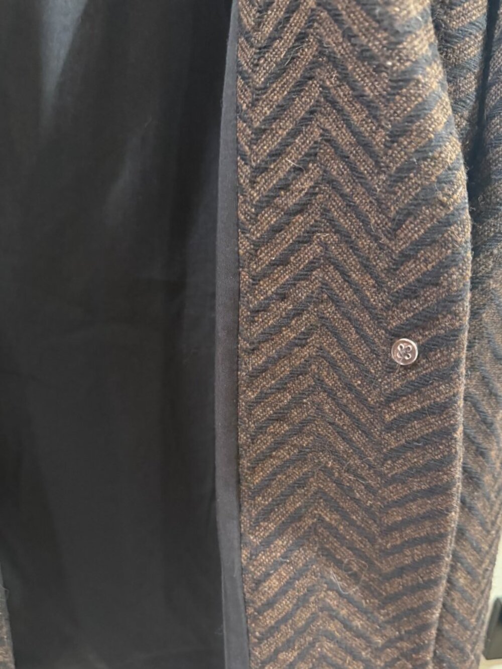 Liz Alig Portuguese Wool Pieper Coat – Brown/Black Herringbone (M) - Picture 11 of 16